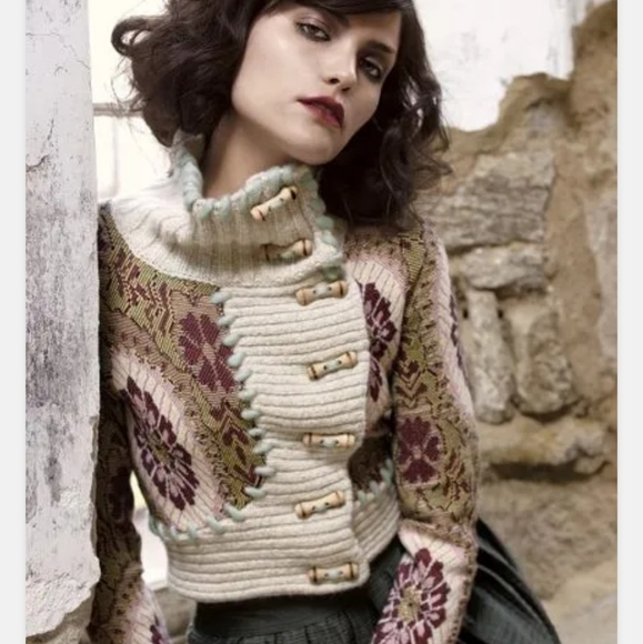 Anthropologie Sweaters - Rare Anthropologie Piazza Lucca Cropped Cardi L